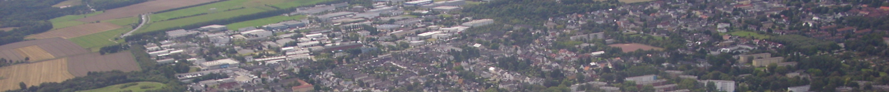 Luftansicht einer großen Stadt.